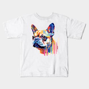 French Bulldog Dog Pet World Animal Lover Furry Friend Abstract Kids T-Shirt